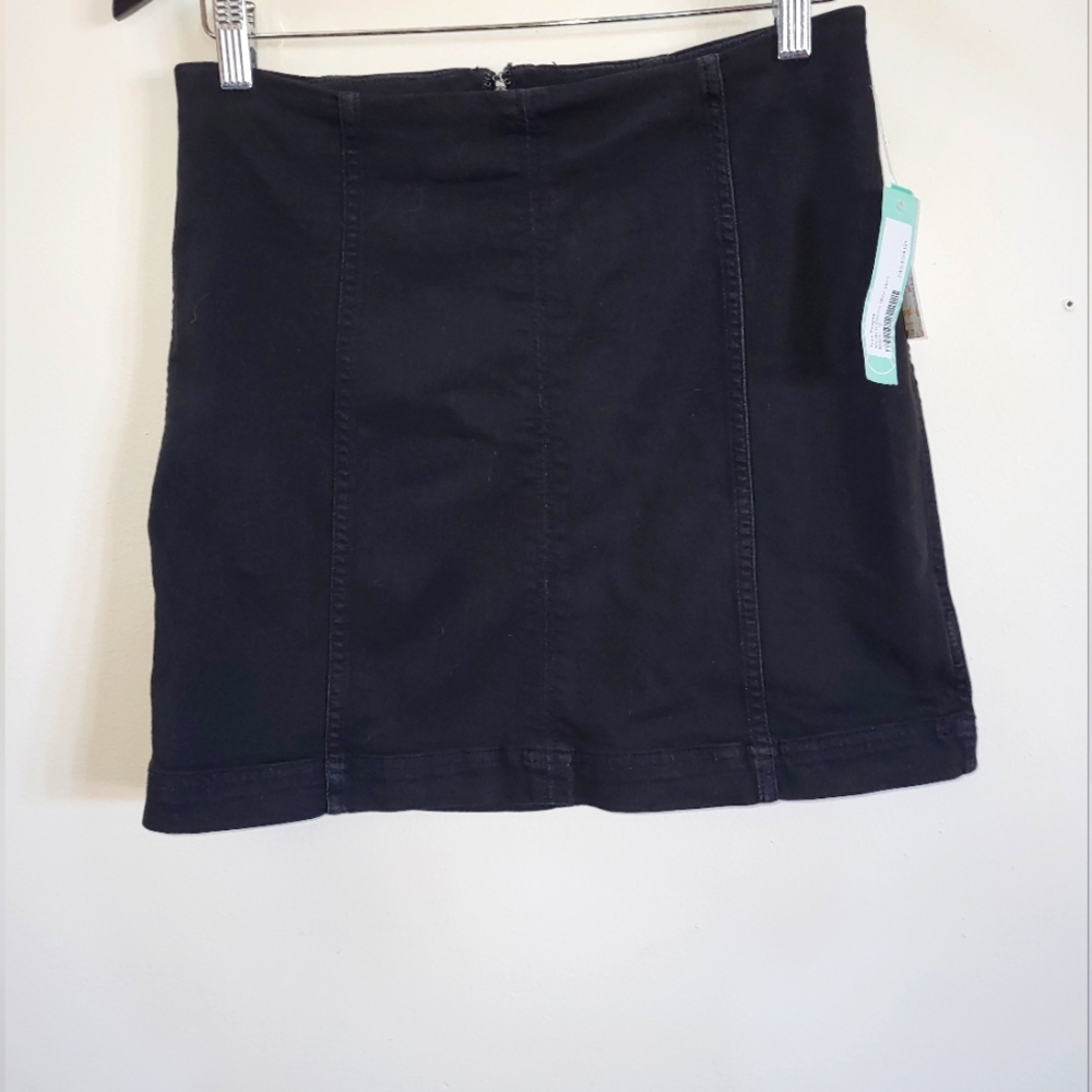 Free People Black Mini Skirt